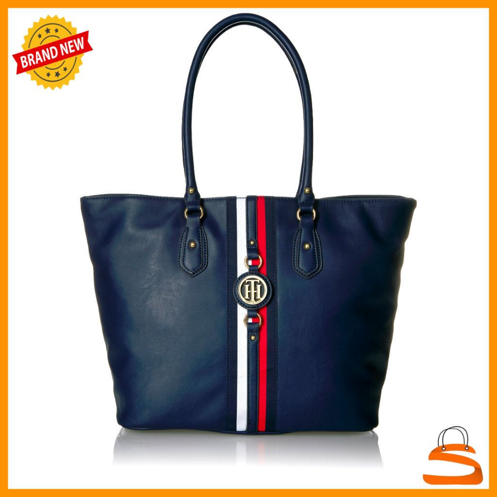 Spacious Nylon Tote Bag With Zipper Closure And Interior Pockets
